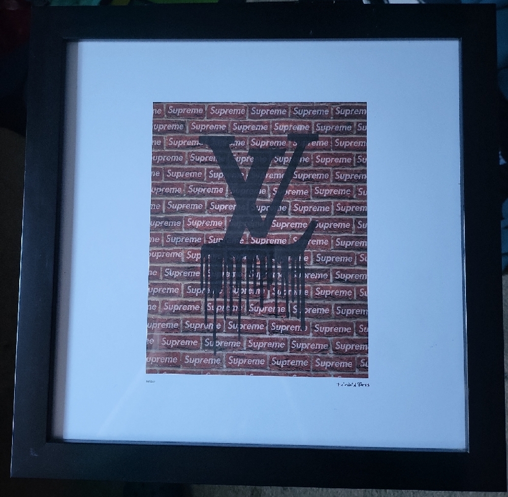 Supreme x Louis Vuitton Framed Art Print